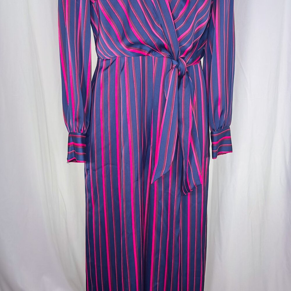 Maggy London Kim Striped Wrap Jumpsuit - Picture 13 of 14